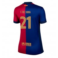 Barcelona Frenkie de Jong #21 Replica Home Shirt Ladies 2024-25 Short Sleeve